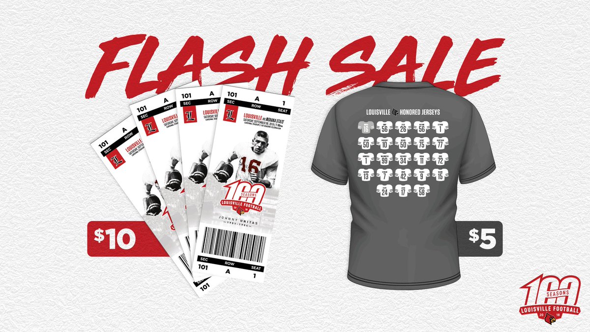 Louisville Athletics on Twitter: &quot;⚡ FLASH SALE ⚡ For the next 4️⃣ 8️⃣ hours, get $10 tickets to ...