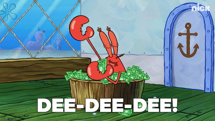 mr krabs money shower