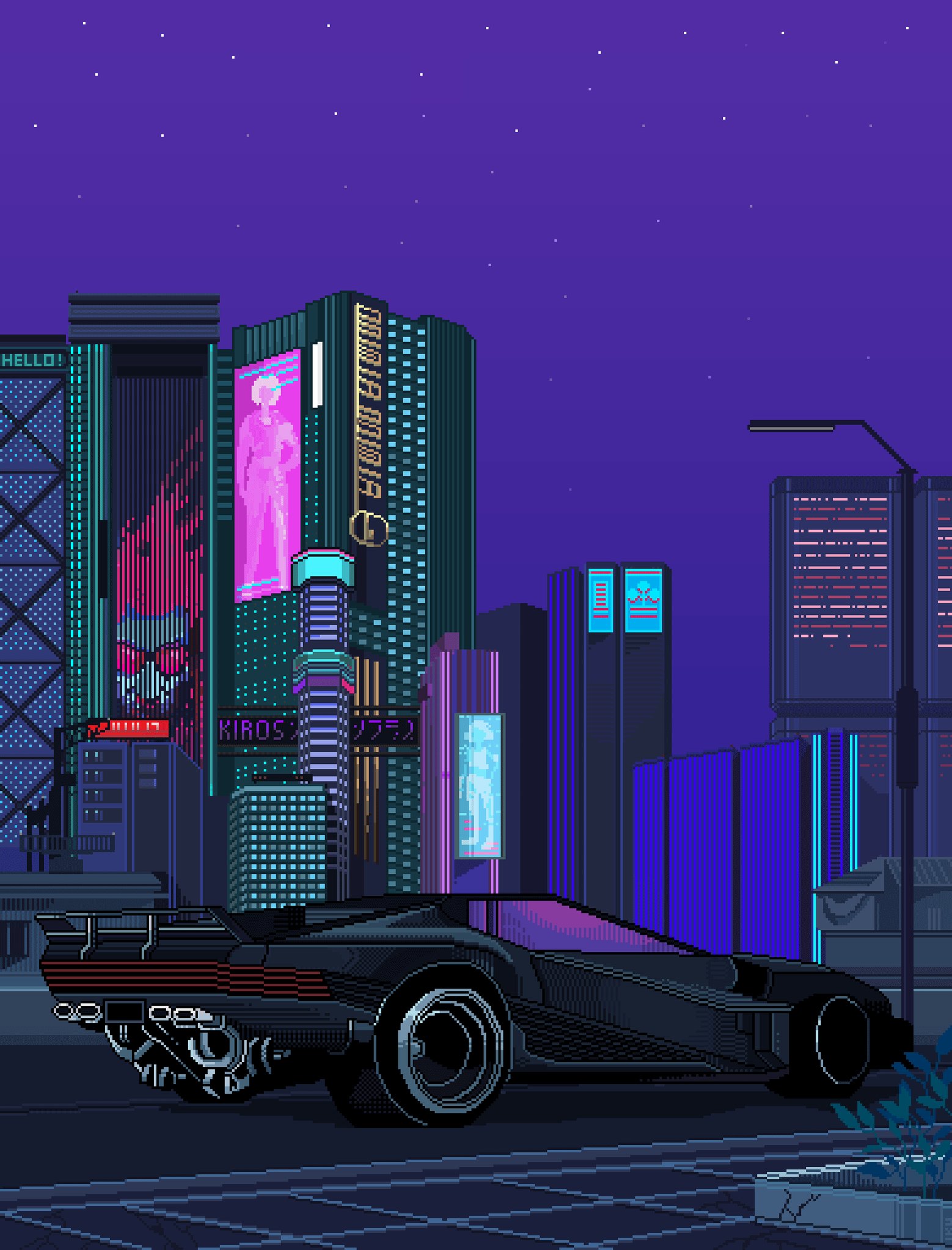 JWulen on X: Pixel Art de Cyberpunk 2077  / X