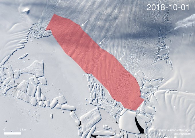 Turismo Antartida: si el Iceberg se rompe,tendrá 300 km.cuadrados