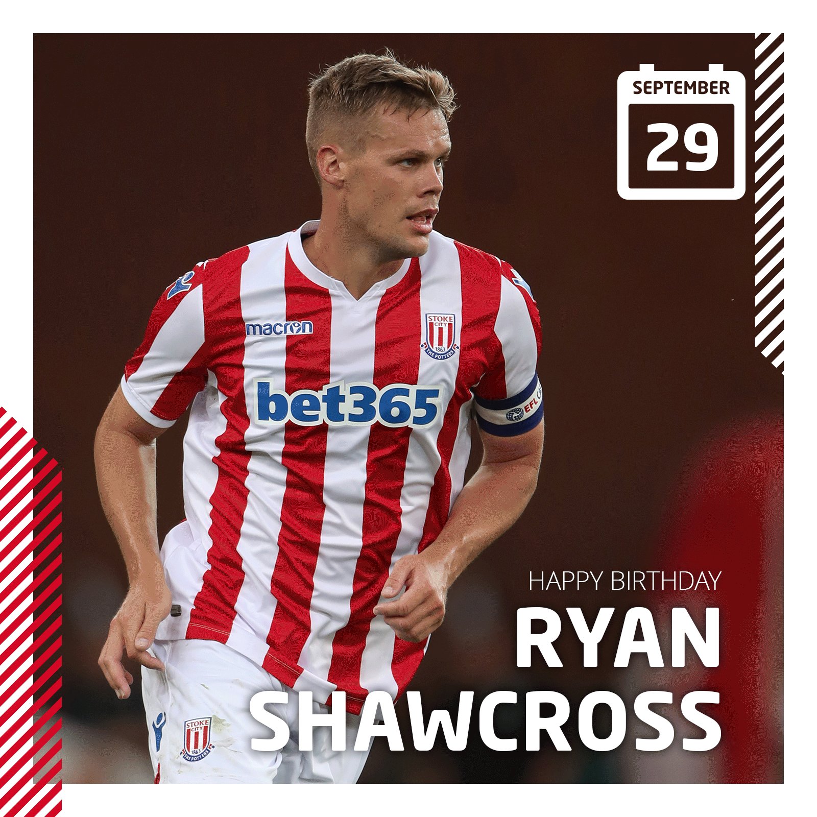 Happy 31st Birthday to our skipper, Ryan Shawcross! 