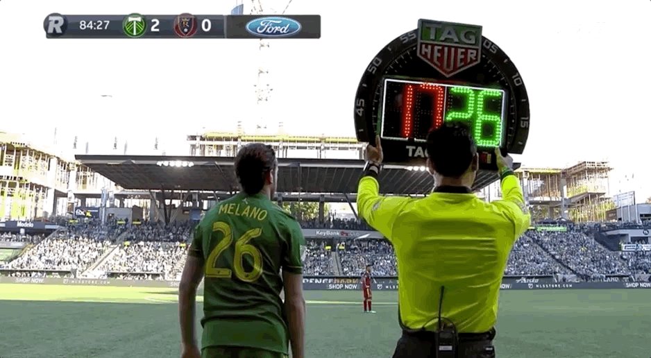 In the 85th minute, @kingjebo is replaced by Lucas Melano. #PORvRSL #RCTID https://t.co/dKnQ0tQXIy