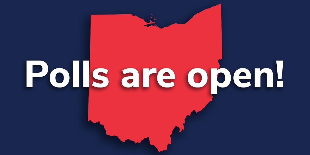 It's #ElectionDay and the polls are open! You can vote today until 7:30 pm. Please make your voice heard today -- this election is way too important to sit out! #GoVoteOH