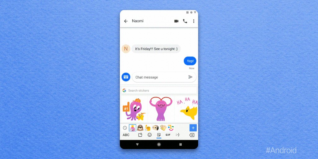 Android (@Android) on Twitter photo 2018-11-07 19:31:07 Machine learning FTW. Now on Gboard, you can customize emoji style Mini stickers to look like you based off of a selfie. Create yours on #Android today: goo.gl/a2i5qg Machine learning FTW. Now on Gboard, you can customize emoji style Mini stickers to look like you based off of a selfie. Create yours on #Android today: goo.gl/a2i5qg