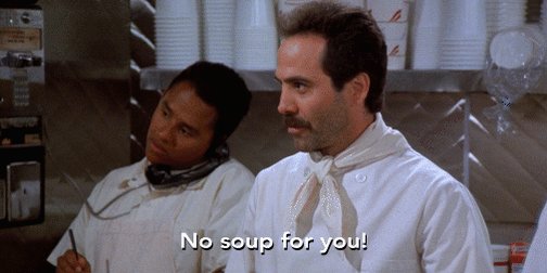Before there were memes, The Soup Nazi reigned supreme. https://t.co/ekw1i01q4Y