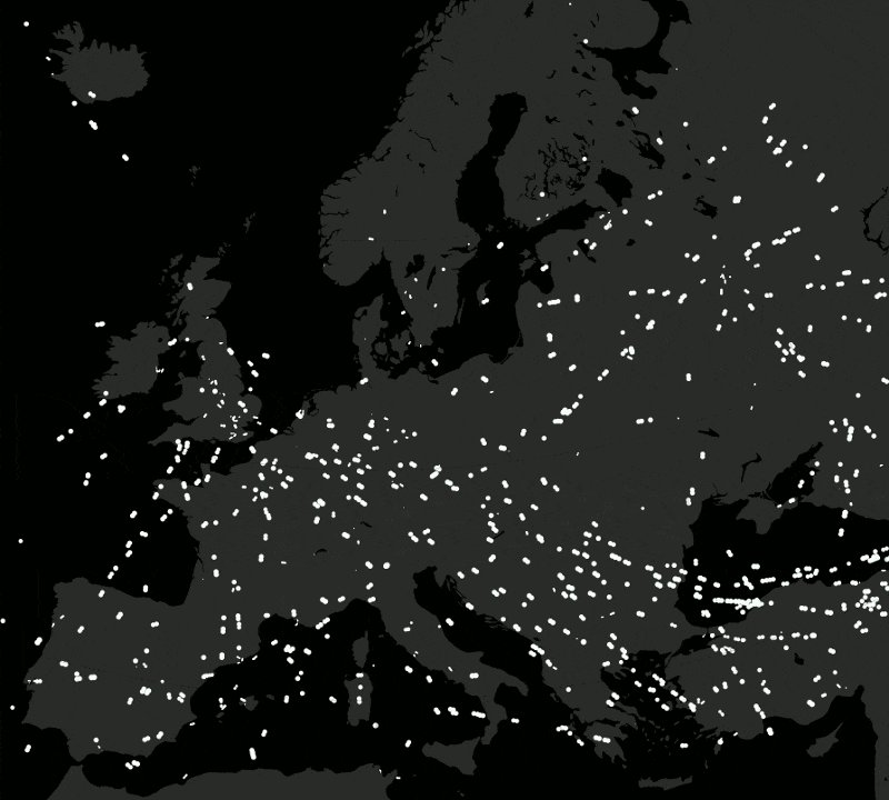 Brilliant animation of 8h of air traffic over Europe.
The amazing flight density gives the intuition about how safe air travel has become (no fatal accident in commercial flight in 2017).
By @tjukanov
