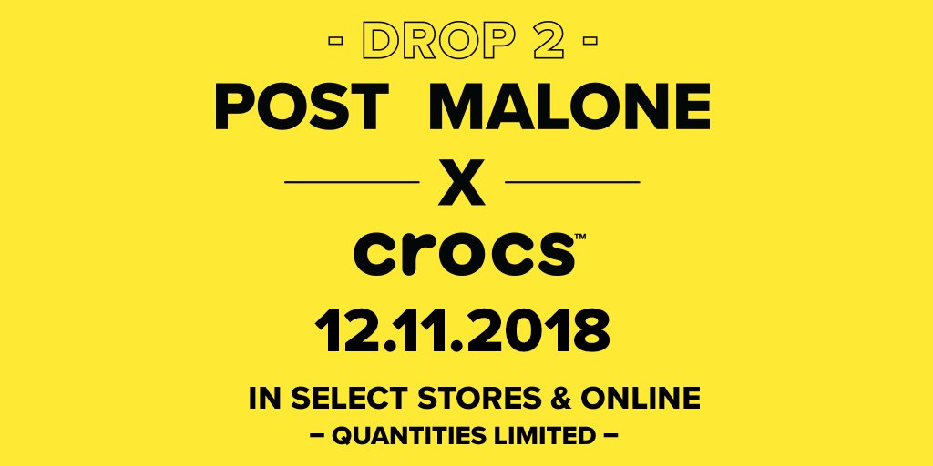 Post malone crocs drop 2 sale