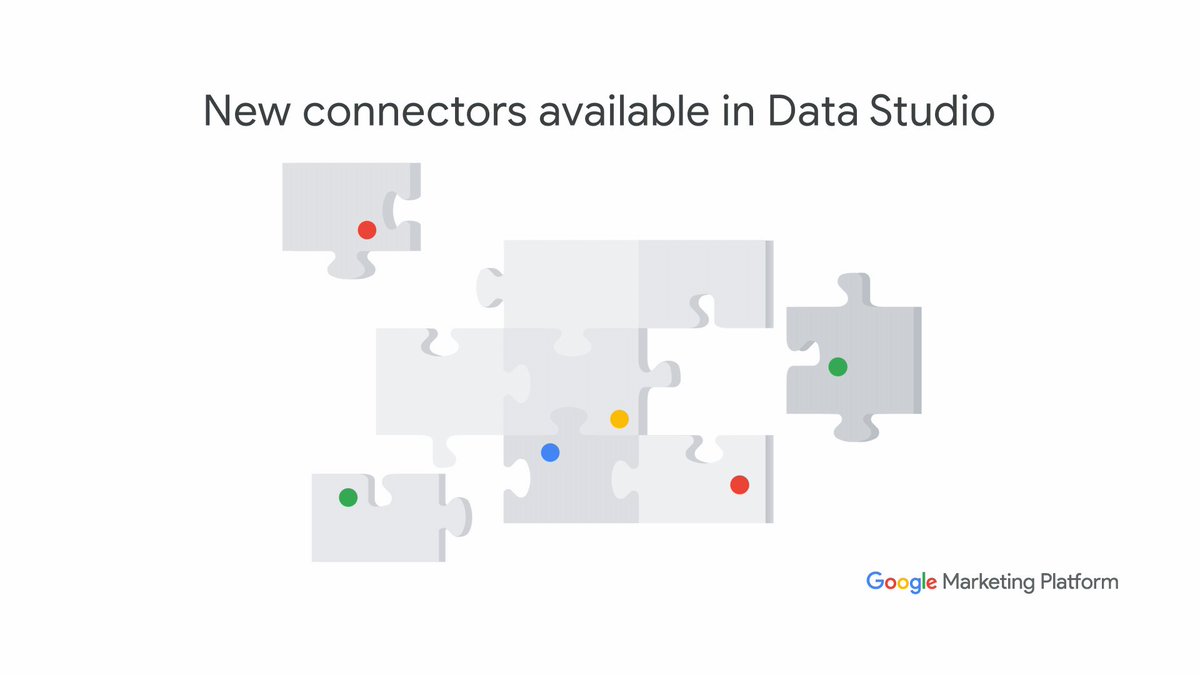 New from @GMktgPlatform: Data Studio connectors for Display & Video 360 and Search Ads 360. Go get 'em. #measure