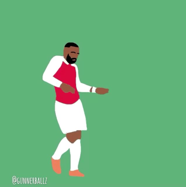 Jason Woods on X: Lacazette & Aubameyang Dance Celebration