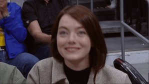 👋 Emma Stone courtside for @LAClippers/@warriors at Staples Center! #NBACelebRow