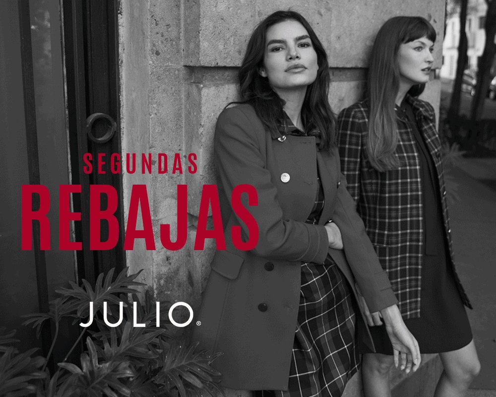 Entra a http://julio.com y renueva tu guardarropa con HASTA 60% DE DESCUENTO + MSI + Envío Gratis a tienda.
¿Lo vas a dejar pasar?
#RebajasJULIO