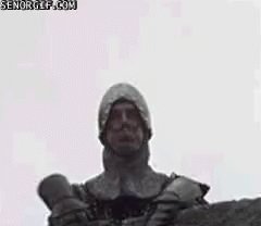So... “Holy Grail” is on Netflix. I’m watching for the ten-thousandth time. And it just hit me TODAY that when @JohnCleese’s French guard refers to “stuffy English ‘kaniggits,’” he’s pronouncing “knights” phonetically.
That movie is the gift that keeps on giving.