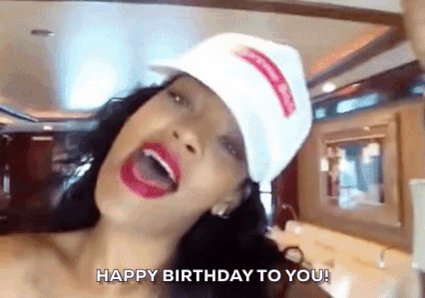 If no says Happy Birthday to me, at least I got a gif of saying it 