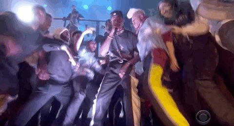 We hope this #vibe never ends because @trvisXX has us too hyped with his performance of "No Bystanders." #GRAMMYs