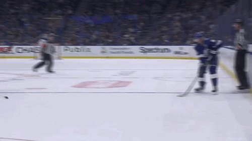 Steven Stamkos destroys Andrew Cogliano's ankles and then scores his second of the game