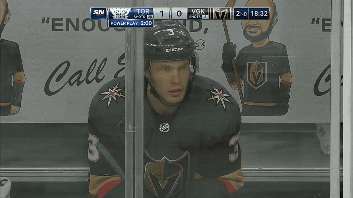 Brayden McNabb got caught smirking after he knocked Andreas Johnsson out of the game: http://deadsp.in/v4ybTjH