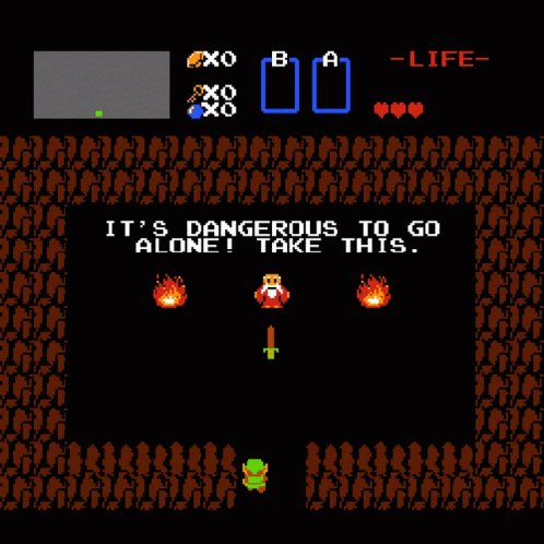 Dangerous To Go Alone Take This GIF