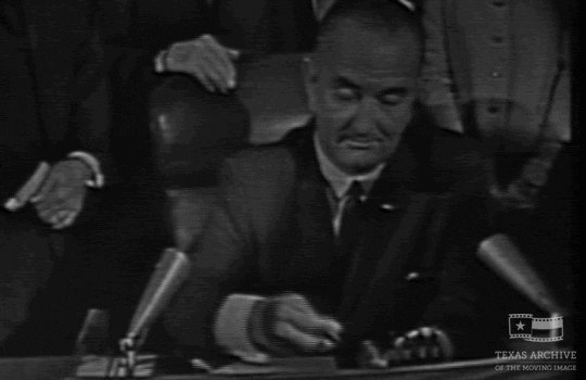 signing lyndon johnson GIF by Texas Archive of the Moving Im