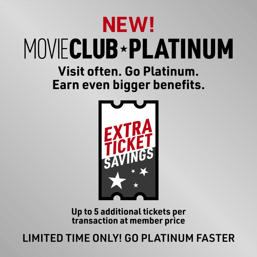 Cinemark Theatres on Twitter "Introducing...🥁... MOVIE CLUB PLATINUM