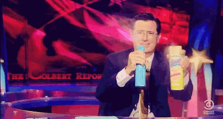 Stephen Colbert Spray GIF