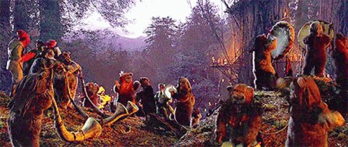 Ewoks: The Battle for Endor is infamously fun to watch now, back then I wasn't as interested but I remembered the wispies part as a kid. Just absolutely brought some knot in the throat today, great movie! I love Ewoks, yubnub! #starwars #StarWarsDay #ewoks https://t.co/0lVZFgDSk9