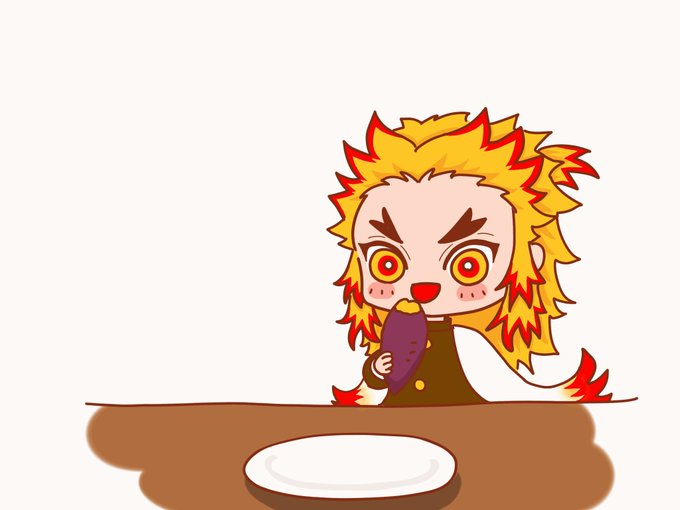 しゅかさんがTwitterに投稿した煉獄杏寿郎(鬼滅の刃)のイラスト。