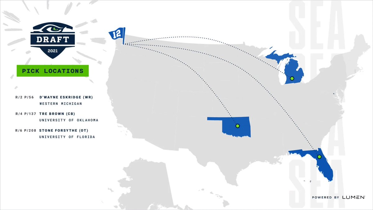 Nfl Draft 2021 Map Meet The Seahawks 2021 Nfl Draft Class