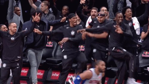 Nets Celebrating GIF