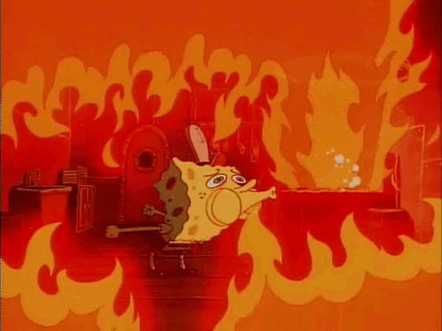 Scared On Fire GIF by SpongeBob SquarePants