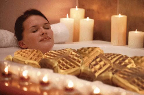 Relaxing With Waffles GIF