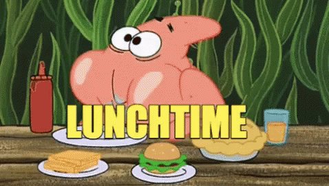 Patrick Starfish Lunchtime GIF