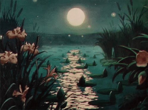 Fireflies Moon GIF