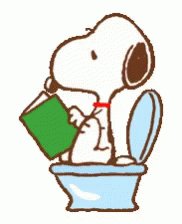 Snoopy Poop GIF