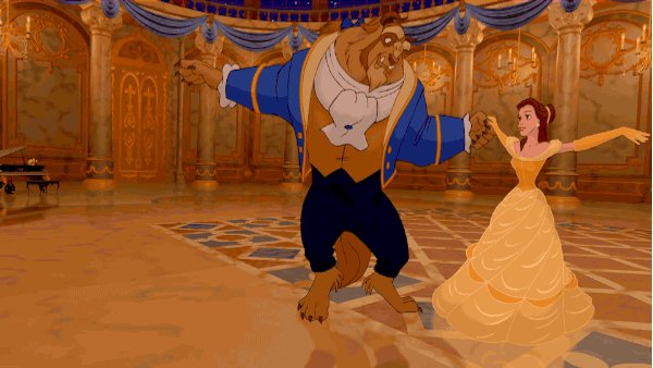 beauty and the beast ballroom GIF by Disney