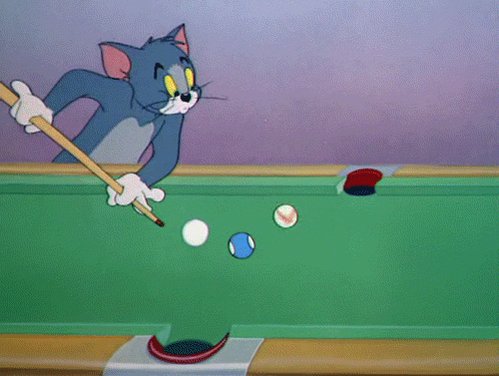 Tom And Jerry Cartoon Cue Ball Cat GIF