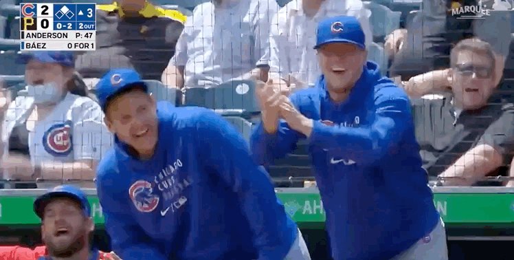 Watch the Javy Baez play that made Anthony Rizzo react like this
