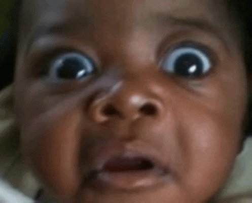 Baby Yoda Scared GIF