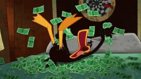 Daffy Duck Money GIF