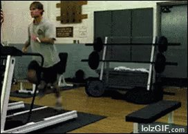 Treadmill Fail! GIF