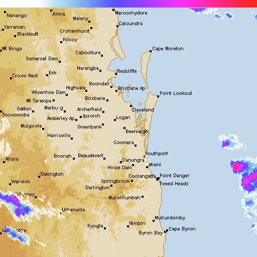 Brisbane CBD: Light rain in 26 minutes, increasing to very heavy rain after 38 minutes #brisbane https://t.co/7faR5dru9F https://t.co/cT9IVJ0aWX