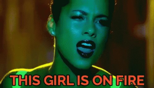 Alicia Keys Girl On Fire GIF