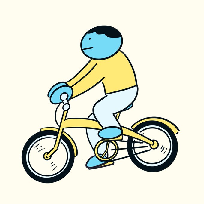 自転車に乗るのtwitterイラスト検索結果