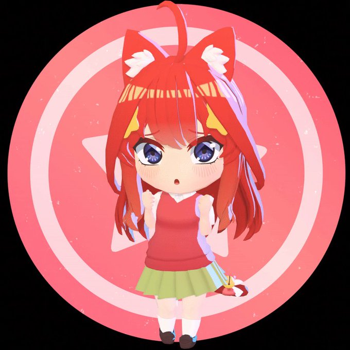 Jin Bao | 3D Character ArtistさんがTwitterに投稿した中野五月(五等分の花嫁)のイラスト。