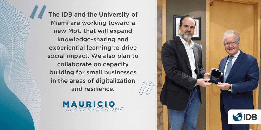 Ahead of #MiamiLAC, President Claver-Carone &amp; IDB, @IDB_Lab leaders met w/ @...