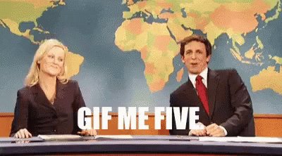 Amy Poehler High Five GIF