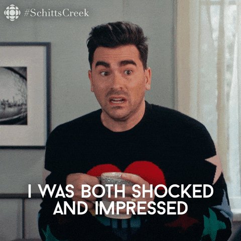 Shocked Schitts Creek GIF by CBC