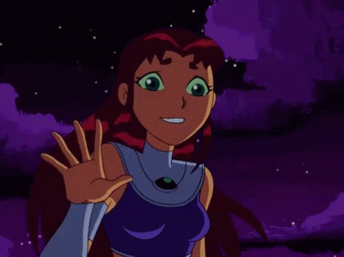 Starfire Waving - Teen Tita...