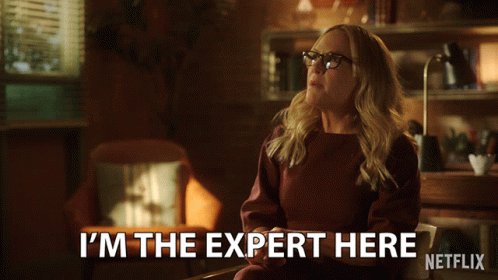 Im The Expert Here Rachael Harris GIF