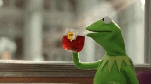 Kermit Sips Tea GIF