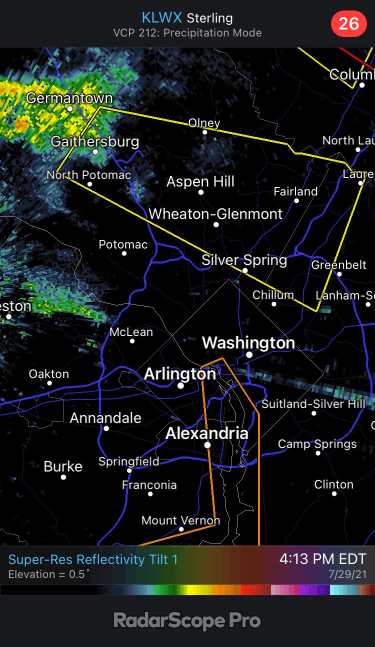 Capital Weather Gang on Twitter "450p Intense cell over Aspen Hill
